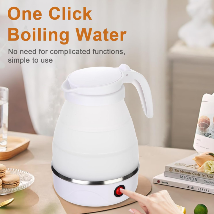 Travelling Folding Kettle Electric Silicone Foldable Water Kettles Compression Leak Proof Portable Mini Kettle