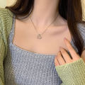 Light Luxury Niche Hollow Love Necklace Female Simple Design Fashion Peach Heart ANLAN. 