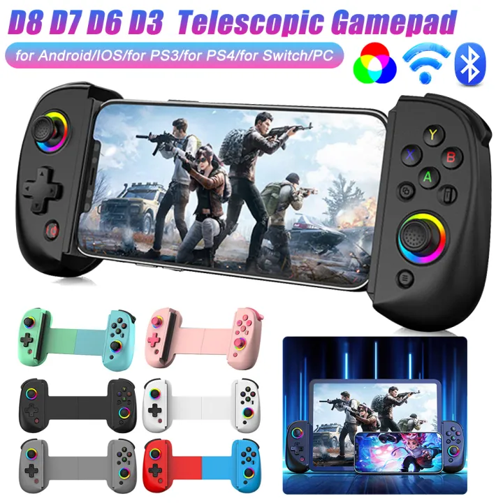 D8/d7/d3 Telescopic Game Controller With Turbo/6-Axis Gyro/ Gamepad Bluetooth-Compatible For Ps3 Ps4 Switch Pc