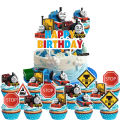 Thomas Cake Topper Thomas Train and His Friends Cupcake Toppers Birthday Decorations Kids Boy Party Favors Baby Shower Supplies. 
