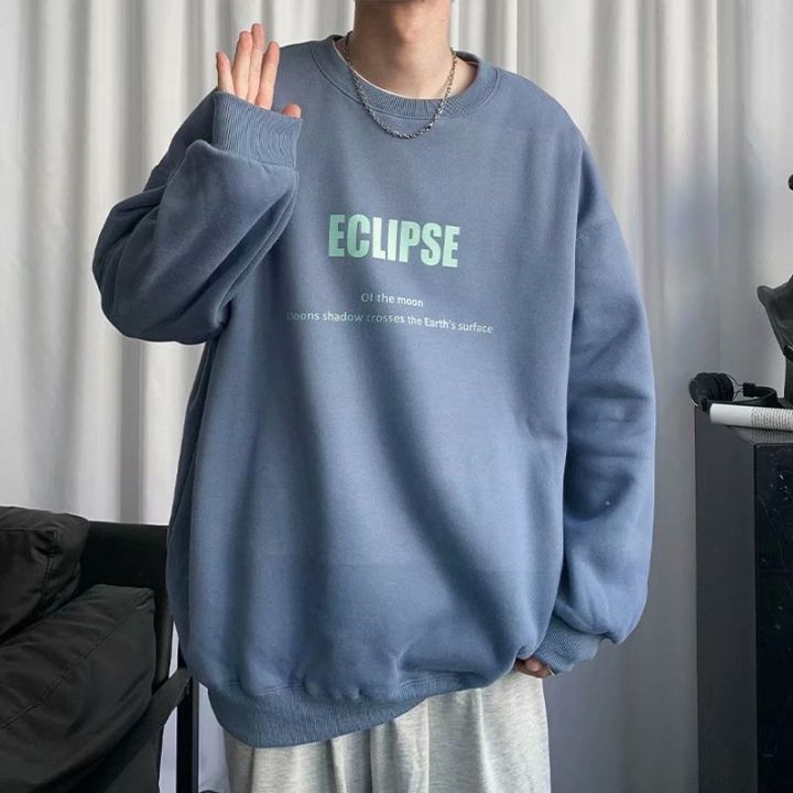ins%20trendy%20brand%20crewneck%20sweatshirt%20men's%20Korean%20version%20trend%20simple%20autumn%20new%20hoodless%20loose%20autumn%20loose%20upper%20clothes%20-%20Image%203