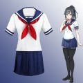 Game Yandere Ayano Aishi Cosplay Costumes Dress Osana Najimi Girls School JK Uniform Sailor Shirt Skirt Dress Clothes.