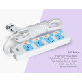 Maxline 4 Port Multi Extension Socket Model: ML-844-2 pin Plug/ 3 Miter Wire= 10 fit/hand  Long Wire. 