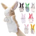 Bunny Puppet Washable Soft Plush Stuffed Rabbit Rabbit Hand Puppet Skin-Friendly Cuddly Plush Hand Puppet for Kids Easter. 