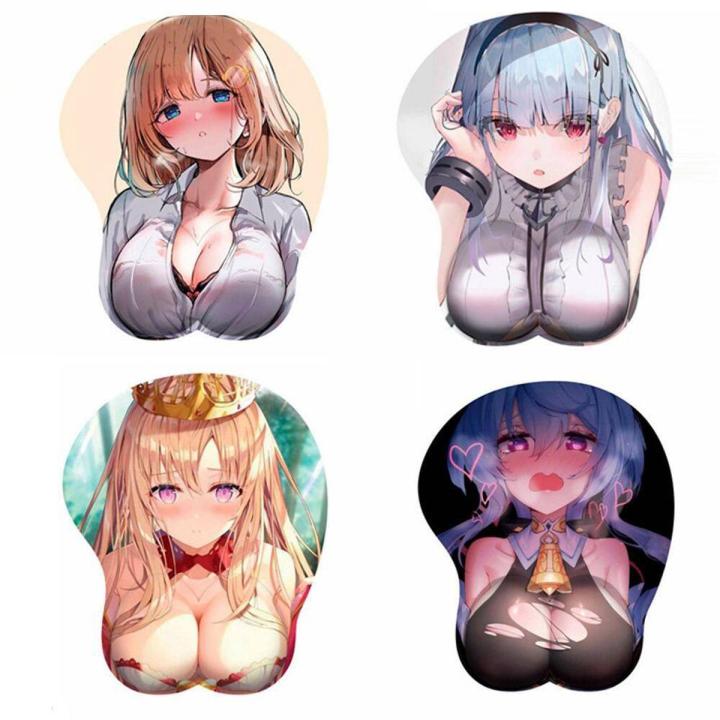 VHOIC Ergonomic 3D Breast Anime Silicone Wrist Rest Mouse Mat Hand Support Mouse Pad