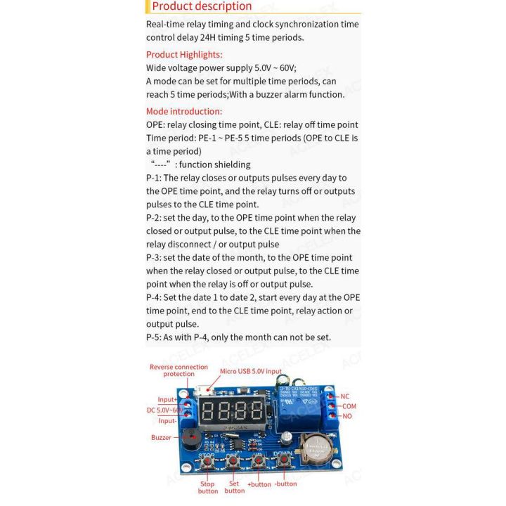 DC%205V%20Real%20time%20Timing%20Delay%20Timer%20Relay%20Module%20Switch%20Control%20Clock%20Synchronization%20Multiple%20mode%20control%20Wiring%20diagram%20-%20Image%208