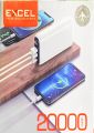 EXCEL 20000 MAH Super Fast Charging Mobile Power Bank with 66W FAST CHARGING. 