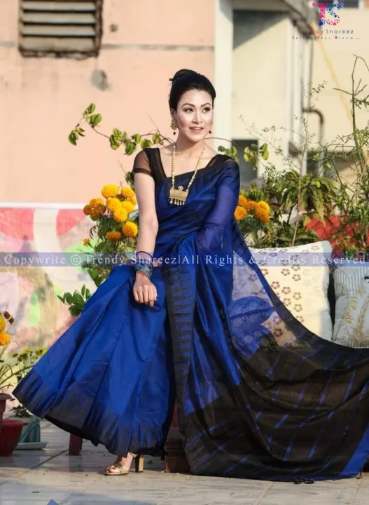 Fashionable%20Dhupiyan%20Silk%20Saree%20with%20Tempol%20Work%20Without%20Blouse%20Piece%20for%20Women%20-%20Sari%20-%20Image%203