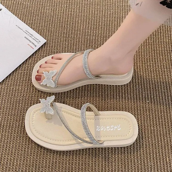 Platform%20Rhinestone%20Bowknot%20Toe%20Ring%20Slippers%20Women's%20Summer%20Outerwear%202024%20New%20All-Matching%20Slippers%20Stylish%20Beach%20Sandals%20-%20Image%206