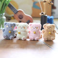 Cute Plush Maneki Neko Doll Pendant Key Chain Exquisite Lucky Cat Toy Fashion Women Bag Pendant Car Hangings Keyring Ornament. 