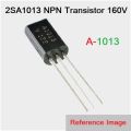 5Pcs- A1013 2SA1013 2SA 1013 NPN 160V 1A Low Power NPN Transistors TO-92L Package Bipolar Transistor Plastic 3 Pin Leads Silicon Transistors. 
