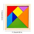 Tangram Puzzle 7 Pieces Classic Wooden Tangram Puzzles Game Toys Colorful Educational Gift Tangrams For Kids Age 4-8 Xmas Gifts. 
