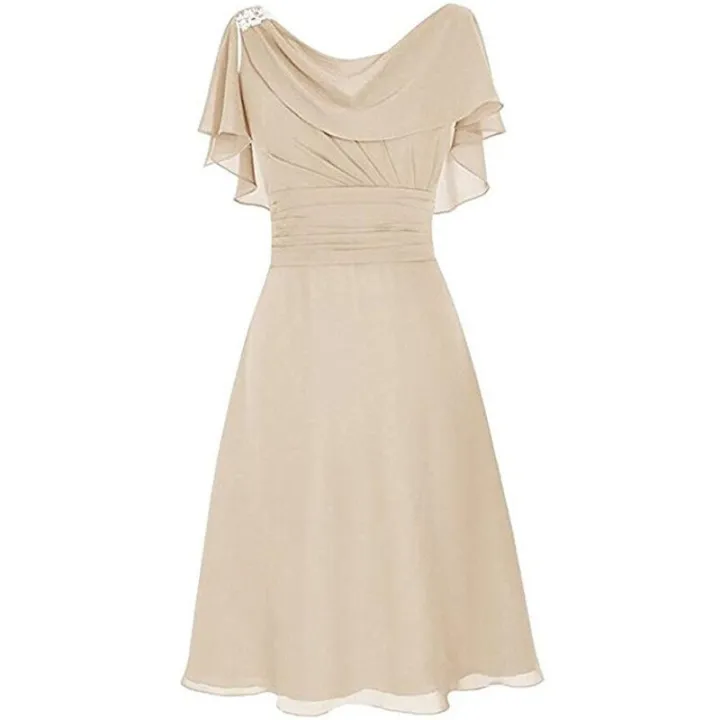 Womail%20dresses%20Women%20Formal%20Wedding%20Bridesmaid%20High-waist%20Party%20Ball%20Prom%20Gown%20One-shoulder%20chiffon%20Dress%20June6%20-%20Image%202