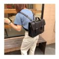 Korean Preppy Style Student School Bag Pu Leather Female Messenger Bags Vintage Multifunctional Women Shoulder Bag Ladies Totes.