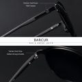 BARCUR TR90 Temples Sunglasses Women Polarized Fashion Sun Glasses Driving Round Ladies Sunglass.