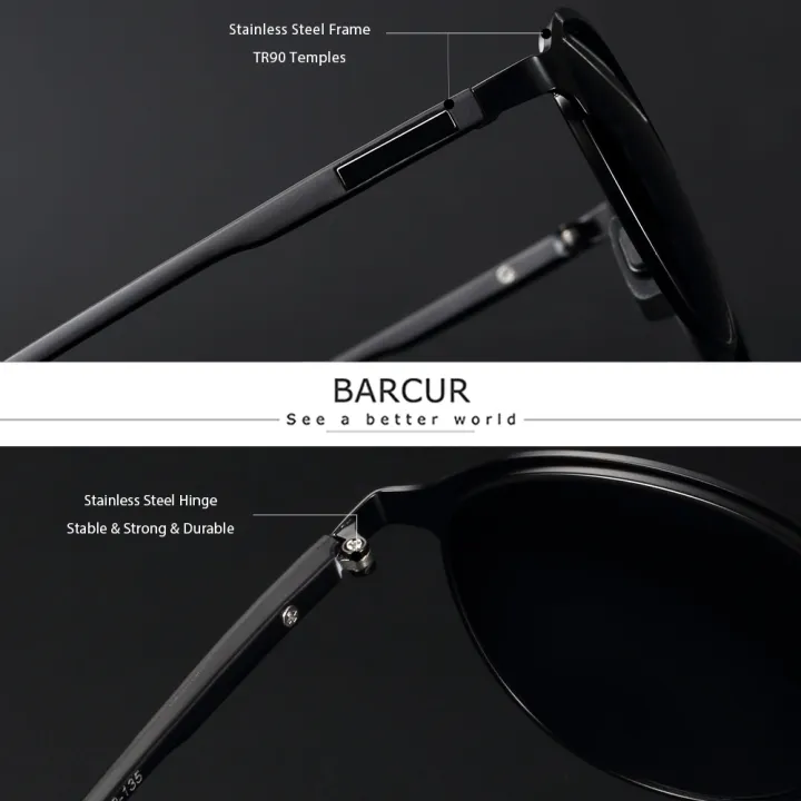 BARCUR%20TR90%20Temples%20Sunglasses%20Women%20Polarized%20Fashion%20Sun%20Glasses%20Driving%20Round%20Ladies%20Sunglass%20-%20Image%203