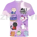 Hip Hop Aphmau T-Shirts 3D Anime Tops Tee Oversized Tshirt Kids As A Cat Streetwear Graphic T Shirts for Women Clothing Harajuku. 