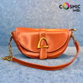 Cosmic Bags Ladies Bag Crescent Shape Solid Color PU Leather Crossbody Shoulder Bags For Women.