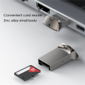 2X Mini TF Card Reader USB Computer Card Reader TF Card Memory Reader Adapter with LED Indicator for Computer Car Audio. 