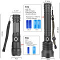 Rechargeable Zoom Led Flashlight Usb Torch Light: Illuminate Your Path With Portable Lighting. 