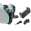 Helmet Chin Mount Holder with Phone Stand and Remote Ski / Motorcycle Helmet Stand for Action Camera and Phone.