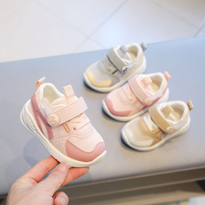 Baby toddler shoes, functional shoes, spring and autumn boys and girls soft soles, non-slip children's sneakers, mesh baby shoes