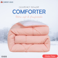 ComfortHouse Solid Colour Luxury Lightweight Comforter - Experience Cozy Warmth and Style for Winter - Easy to Maintain. 