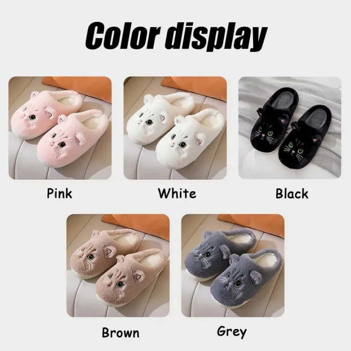 Cute%20Cat%20Slippers%20Fluffy%20Furry%20Women%20Home%20Platform%20Slippers%20Men%20Winter%20Plush%20Slides%20Indoor%20Fuzzy%20Slippers%20Lovely%20Cotton%20Shoes%20-%20Image%203