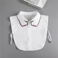 Formal False Collar Women Embroidery Faux Col Half Shirt Blouse Collars Sweater Shirt Detachable Collars Accessories Sarcasmsm. 