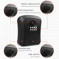 (New) key lock box, wall-mounted zinc alloy key box weatherproof 4-digit combination key torage lock box. 