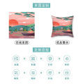 Amazon's new fashionable and simple black dot love heart picture soft single-sided printed pillow comfortable soft square cushion cover. 