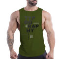 Summer Fashion Outdoor Casual Sports Style 2d Letter Print Men O Collar Comfortable Breathable Solid Color Vest Top Quick Dry. 