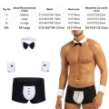 XXL Men Uniform Doctor Nurse Role Play Costume Outfits Briefs With Collar And Red Cross Cuff Set Sissy Crossdresser. 