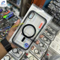 Apple iPhone X / XS Phone Case Black Clear Magnetic MagSafe Charger Case For Iphone X Back Cover.