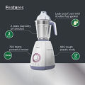 Philips Mixer Grinder HL7701/00 , 750 Watts, 4 Jars (Elegant Lavender and White). 