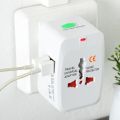 All in 1 UNIVERSAL WORLD TRAVEL ADAPTER with 2 USB Port Charger Plug.