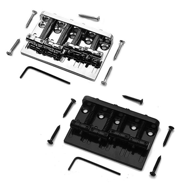 4 String Hardtail Bass Guitar Bridge for Fender Jazz Bass PB Black