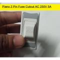 Piano 2 Pin Fuse Cutout AC 250V 5A 2-Pin Heavy Duty Brass Contact Fuse Cut Out Piano Switch Style For Electrical Devices AC Line Protection. 