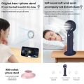 USLION Mini Portable Fan Desk Fan Table Micro USB Rechargeable Quiet 3 Speed Wind Student Hand Held Fan Outdoor Sports Travel. 