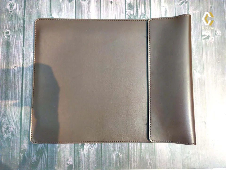 Chocolate Color Leather Laptop Sleeve Waterproof Laptop Pouch Bag