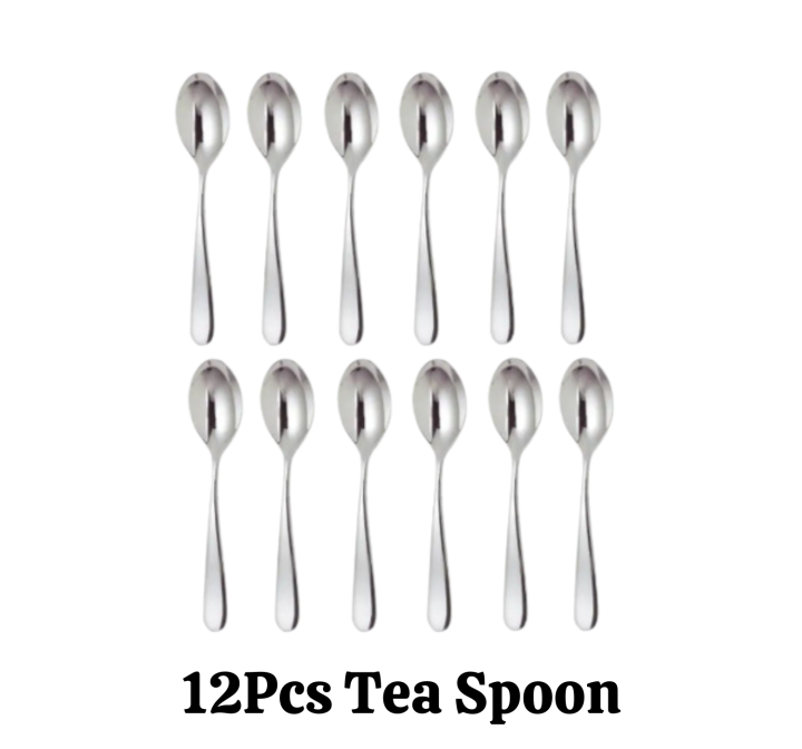 Spoon Set/ Tea spoon Set/ Cutlery Set -Stainless Steel Spoon Set-(12 Pieces-Full Set)(১২পিস চা চামচ)