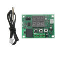 W1219 Temperature Controller Module RED GREEN LED Dual Display DC 12V AC 220V W1219 Digital Temperature Controller Circuit Incubator Switches With Waterproof NTC W1219 Controller. 