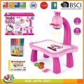 Hello Kitty Kids Projector Drawing Painting Table Desk Art Learning Kit for Drawing with Color Pens. 