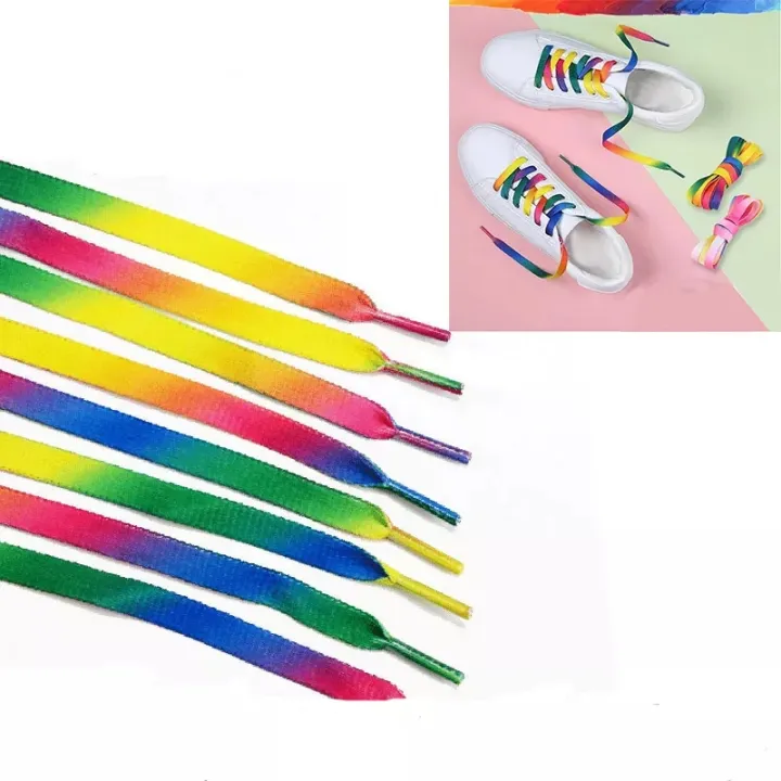 1%20Pair%20Rainbow%20Colour%20Flat%20Shoelaces%20-%20Image%202