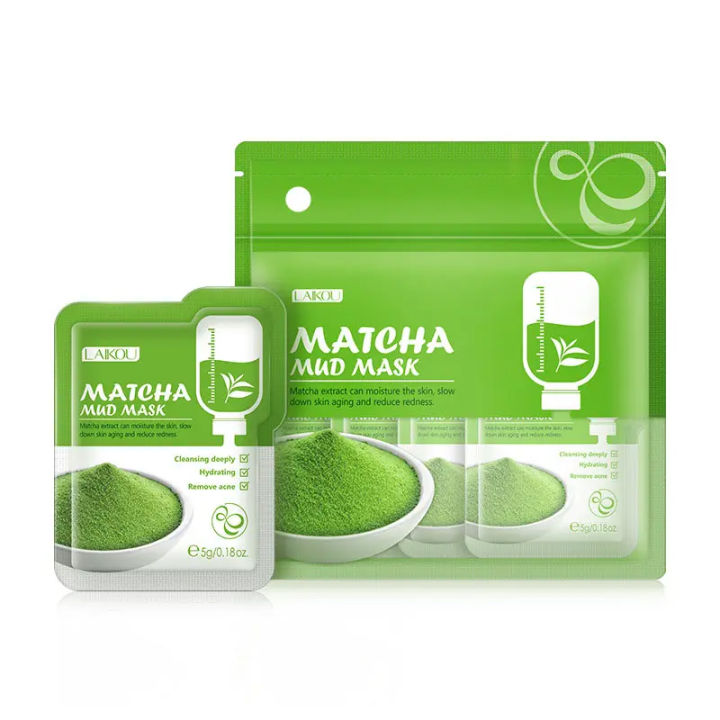 5pcs Matcha Green Clay Mud face pack