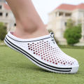 Cross-border plus size couple summer breathable hole shoes men's semi-drag soft-soled hollow lightweight home slippers women's 407.