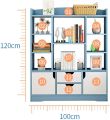 Bookcase Rack Artistic Book Organizer Book Rack 15-Shelf Bookcase Space-Saving Books Holder Bookcase Shelf Storage for Home Office Living Room Furniture48/40. 