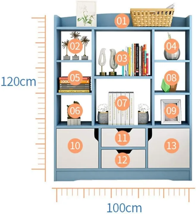Bookcase%20Rack%20Artistic%20Book%20Organizer%20Book%20Rack%2015-Shelf%20Bookcase%20Space-Saving%20Books%20Holder%20Bookcase%20Shelf%20Storage%20for%20Home%20Office%20Living%20Room%20Furniture48/40%20-%20Image%203