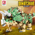 Senbao S brand Jurassic Dinosaur World Minecraft Dinosaur Building Blocks Children's Educational Assembling Small Toys.