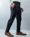 Men’s Black Straight Fit Formal Gurkha Pants. 